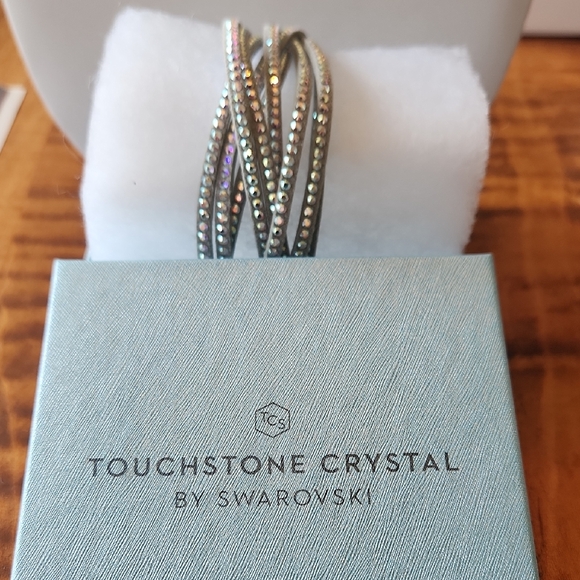 Touchstone Crystal Jewelry - Touchstone Crystal Wrap-Star Bracelet, Crystal Aurore Boreale